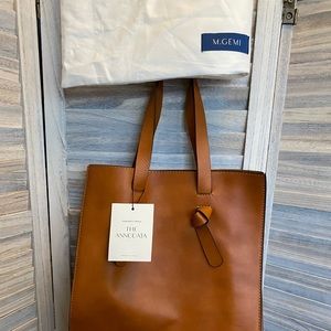 M Gemi NWT Brown Leather Tote